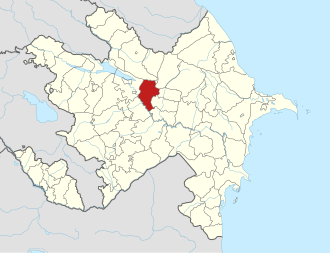 Ağdaş rayonu xəritədə